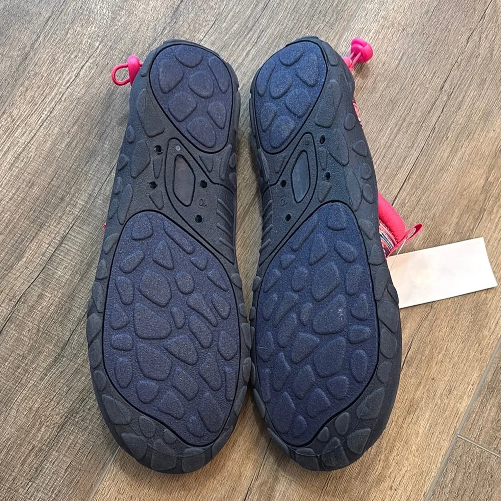 NWT Lands' End Women’s Classic Slip on Water Shoe Size 10‎ Pink Orange Navy